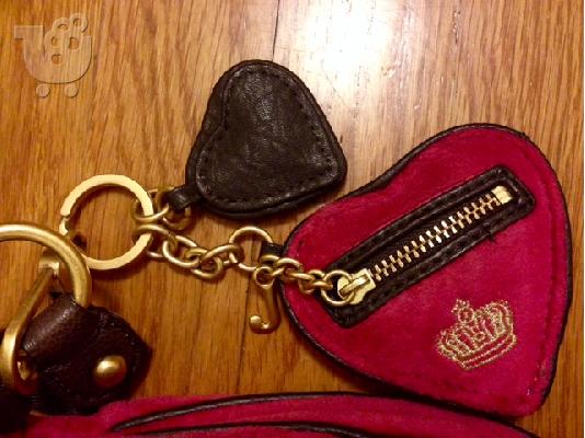 τσαντα ωμου Juicy Couture Βελουτέ φουξια ολοκαινουργια
